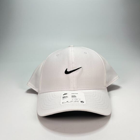 Nike Dri-FIT Club Cap White Hat Baseball Golf Tennis Adult Unisex M/L Casual - Picture 1 of 3
